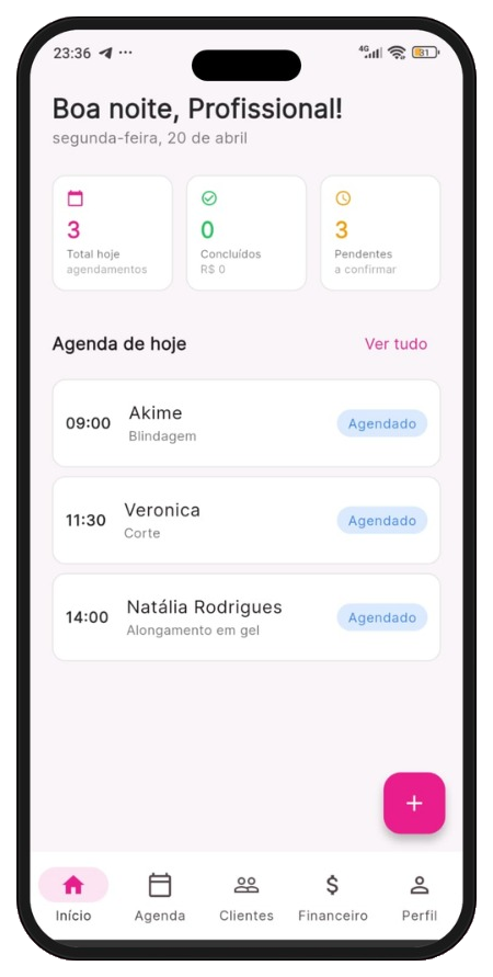 Agenda do dia organizada