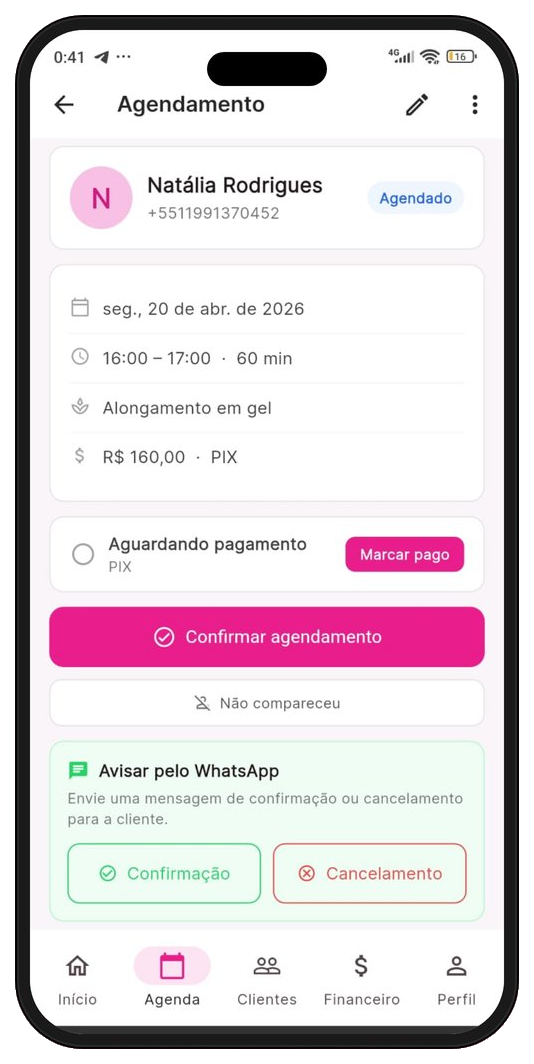 Confirmação via WhatsApp